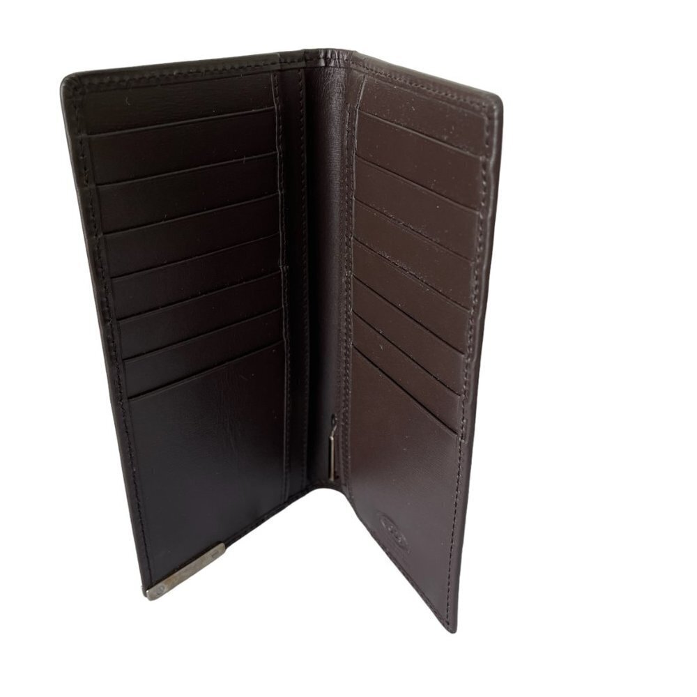 Tod's Italy Brown Barretta MET Leather‎ Vertical Wallet, XAMBRRB7449PULS81 - Picture 6 of 11
